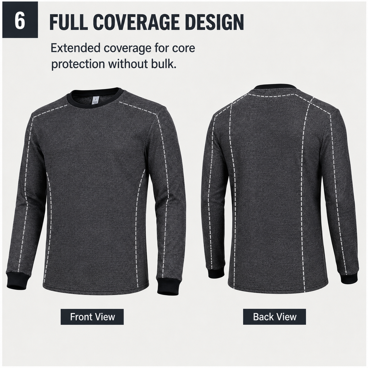 CLIPEUS Type 1 Cut-Resistant & Puncture-Resistant Long-Sleeve Top | Made in Korea
