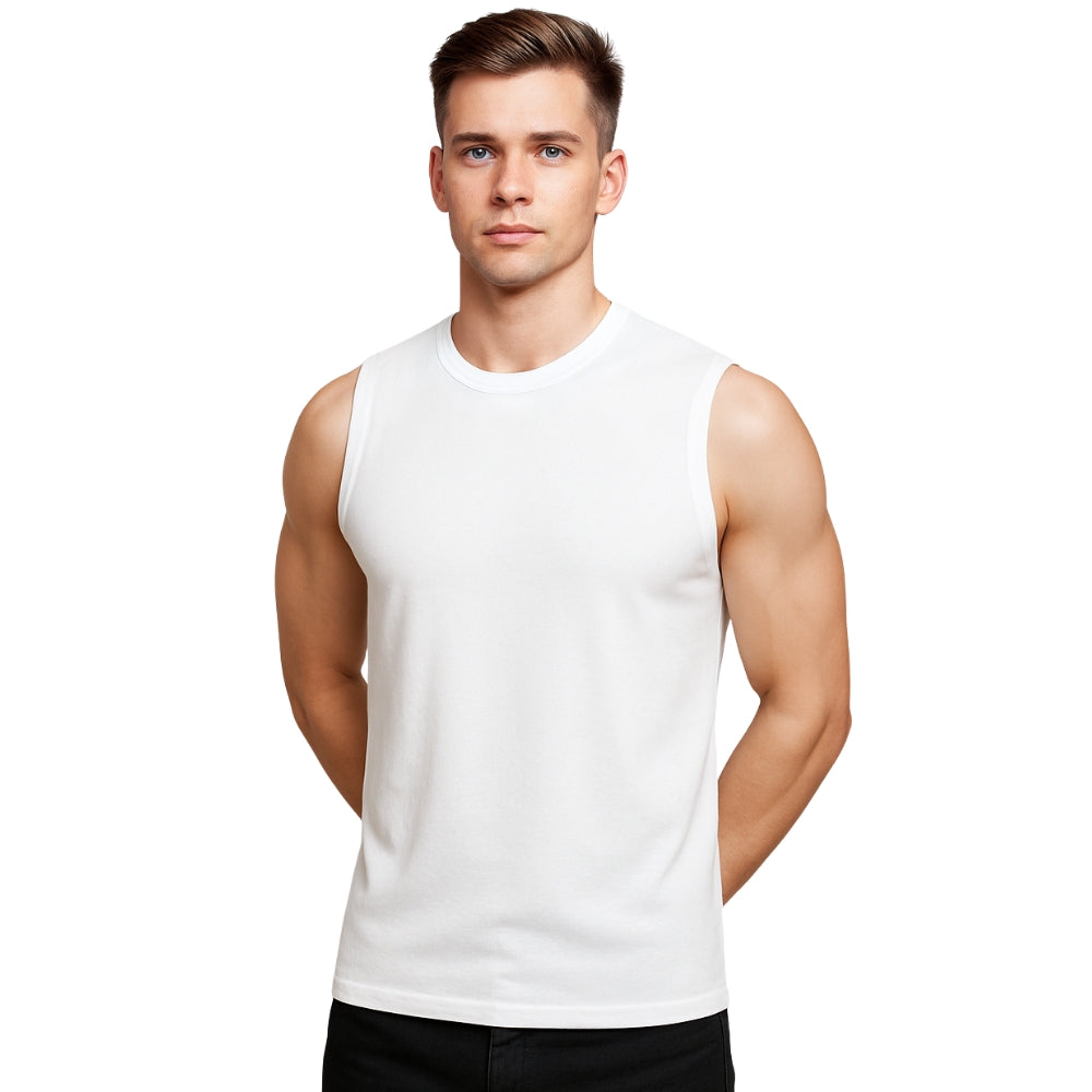Cut-Resistant Level 5 Inner Shirt, Sleeveless Top - Lightweight UHMWPE Slash-Resistant, White, Made in Korea. Type 1