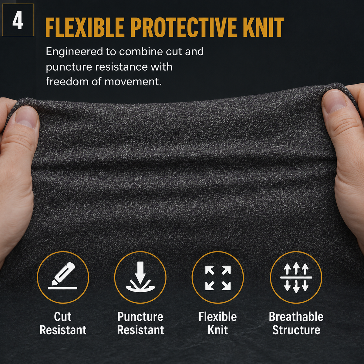 CLIPEUS Type 1 flexible UHMWPE knit protective long-sleeve top