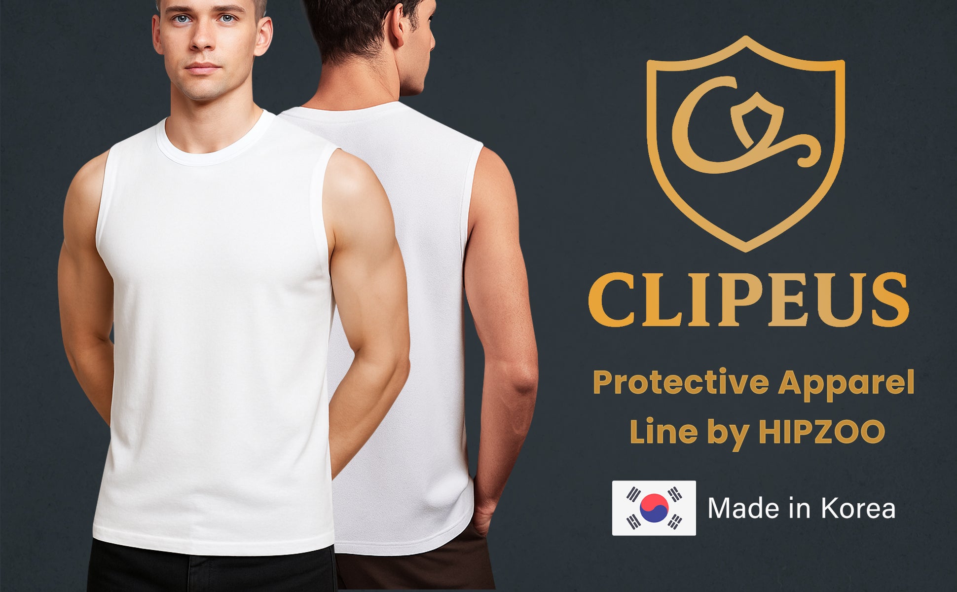 Cut-Resistant Level 5 Inner Shirt, Sleeveless Top - Lightweight UHMWPE Slash-Resistant, White, Made in Korea. Type 1